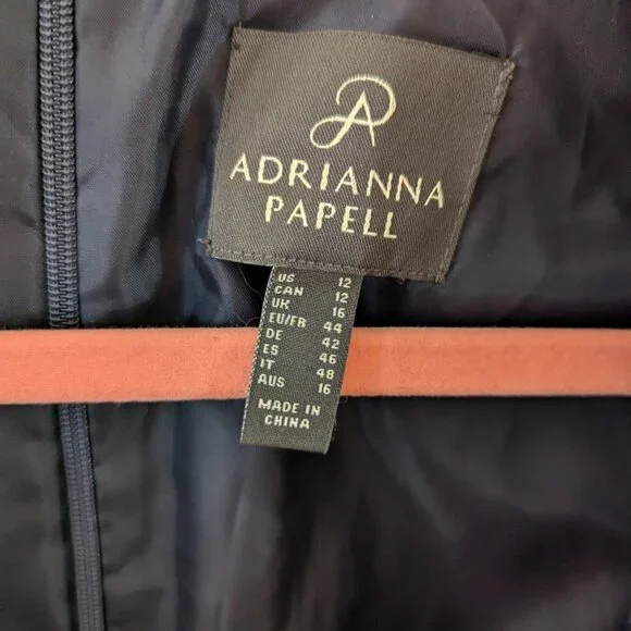 Floral Printed High Low Organza Halter Dress - Navy Multi - Picture 4 of 4